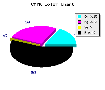 CMYK background color #6E6381 code