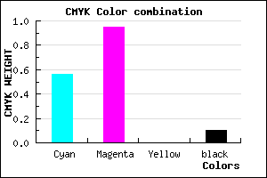 #640BE5 color CMYK mixer