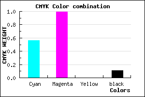 #6402E2 color CMYK mixer