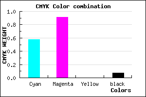 #6416EE color CMYK mixer