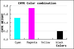 #6436CE color CMYK mixer