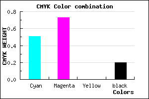 #6437CB color CMYK mixer