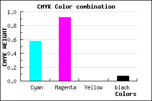 #6513EE color CMYK mixer