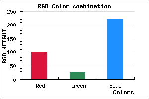 rgb background color #651ADD mixer