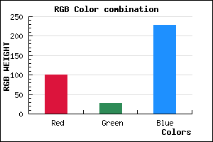 rgb background color #651BE4 mixer