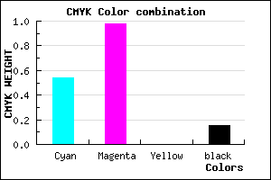 #6504DA color CMYK mixer