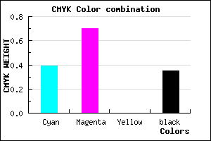 #6532A6 color CMYK mixer