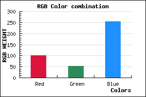 rgb background color #6535FF mixer
