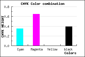 #65379B color CMYK mixer