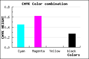 #6547B9 color CMYK mixer