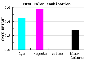#654FB7 color CMYK mixer