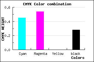 #6555B7 color CMYK mixer