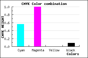 #6600E7 color CMYK mixer