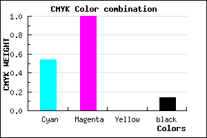#6601DC color CMYK mixer