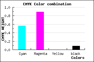 #6619E7 color CMYK mixer