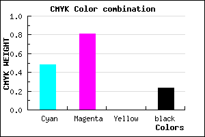#6626C4 color CMYK mixer