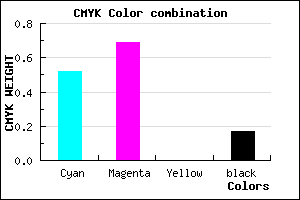 #6641D4 color CMYK mixer