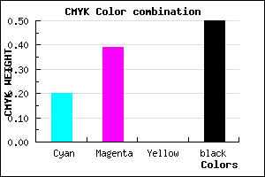 #664D7F color CMYK mixer