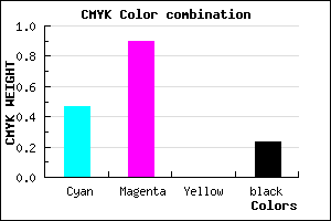 #6714C4 color CMYK mixer