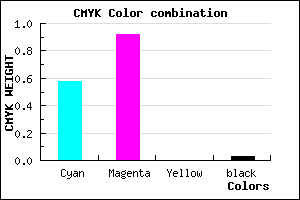 #6715F8 color CMYK mixer