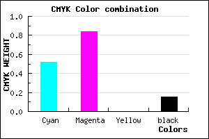 #6722D8 color CMYK mixer