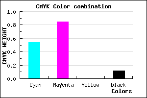 #6722E0 color CMYK mixer