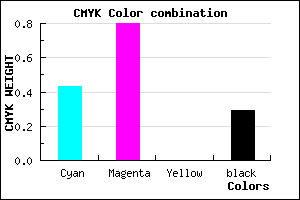 #6724B5 color CMYK mixer