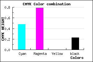 #6729C5 color CMYK mixer