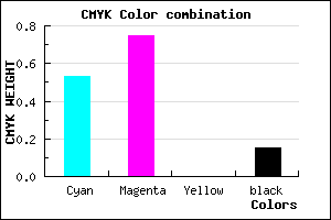 #6737DA color CMYK mixer