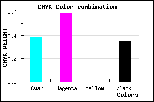 #6743A5 color CMYK mixer