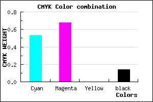 #6745DB color CMYK mixer