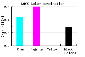 #674AB8 color CMYK mixer