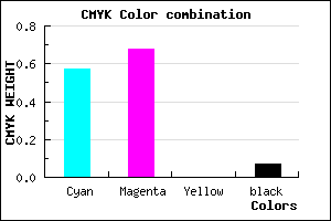 #674CED color CMYK mixer