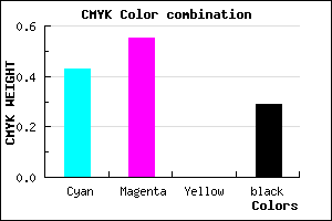 #6751B5 color CMYK mixer