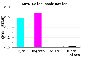#6751F7 color CMYK mixer