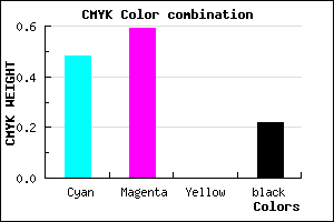 #6752C6 color CMYK mixer