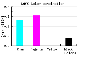 #6752D8 color CMYK mixer