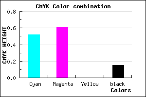 #6754D8 color CMYK mixer