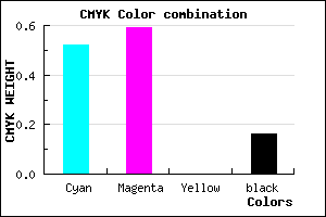 #6757D5 color CMYK mixer
