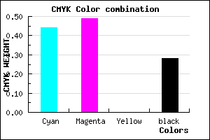 #675DB7 color CMYK mixer
