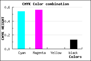 #6763DF color CMYK mixer