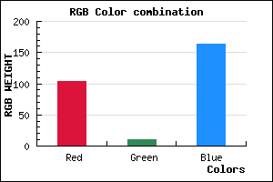 rgb background color #680AA4 mixer