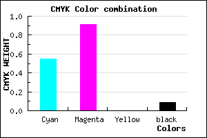 #6814E9 color CMYK mixer