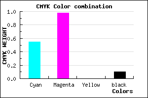 #6805E5 color CMYK mixer