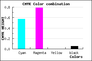 #6833F1 color CMYK mixer