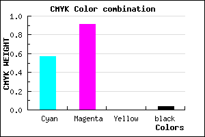 #6916F4 color CMYK mixer