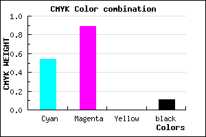 #6918E2 color CMYK mixer