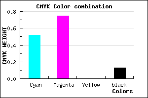 #6937DD color CMYK mixer