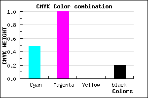 #6A01CB color CMYK mixer