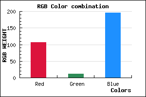 rgb background color #6A0BC3 mixer
